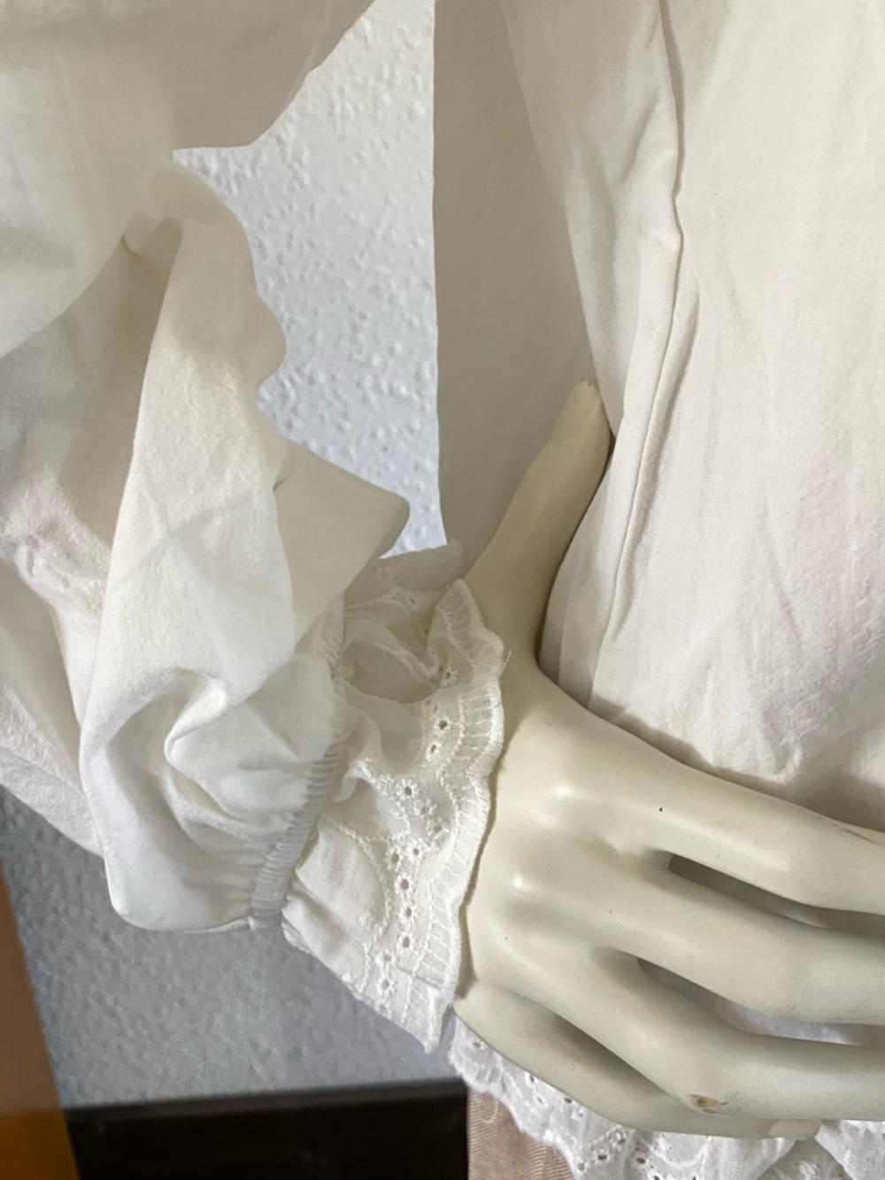 Dazy White Eyelet Tie-Front Blouse - Picture 3 of 5